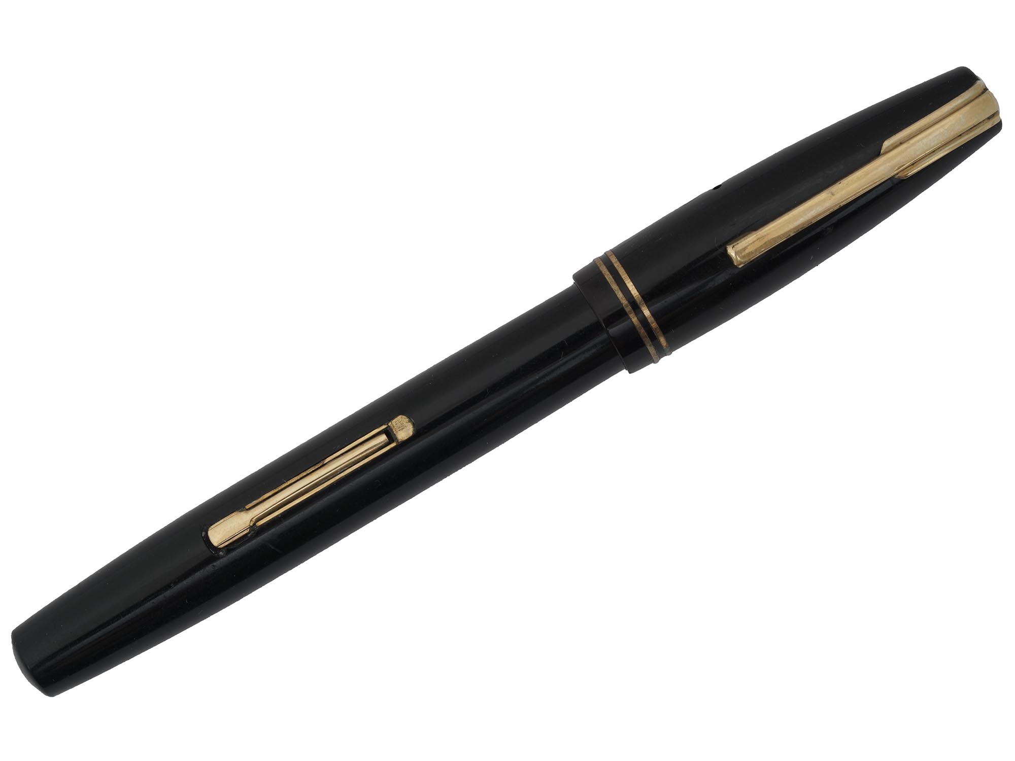 WELTYS CHICAGO 14K GOLD LEVER FILLER FOUNTAIN PEN PIC-0